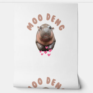 MOO-DENG THE FAMOUS BABY PIGMY HIPPO MOODENG T-Shi Wallpaper