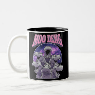MOO-DENG THE FAMOUS BABY PIGMY HIPPO MOODENG Two-Tone COFFEE MUG