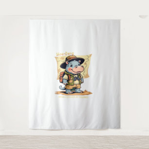 Moo Deng, the Thai Hippo World Explorer In Trainin Tapestry
