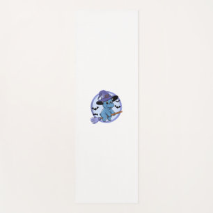 Moo Deng the Witchy Hippo Celebrates Halloween Tan Yoga Mat
