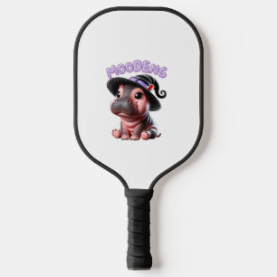 Moo-Deng Witch Halloween Hippo Cute Baby Pygmy Hip Pickleball Paddle