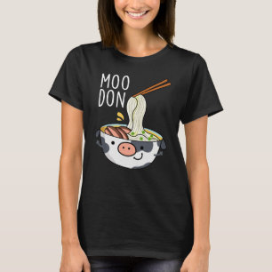 Moo-don Funny Udon Pun Dark BG T-Shirt