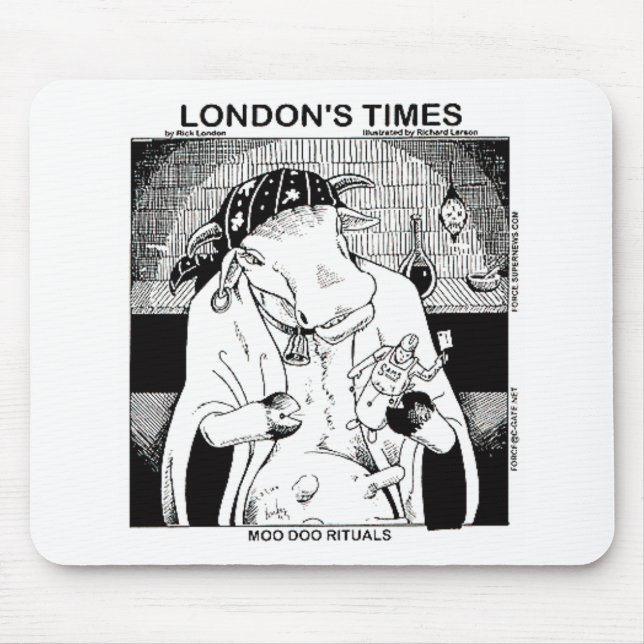 Moo Doo Rituals New Orleans Cow Funny Gifts Mouse Pad (Front)