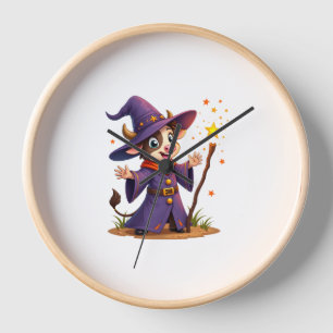Moo-Gician the Cow Sorcerer Clock