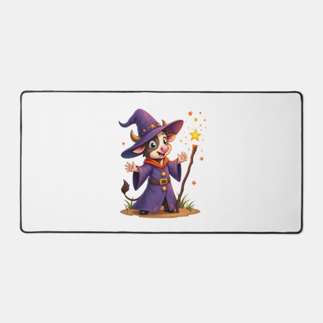 Moo-Gician the Cow Sorcerer Desk Mat (Front)