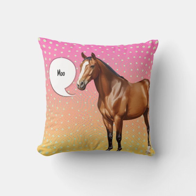 Moo Horse, Get Well Soon Cushion (Front)