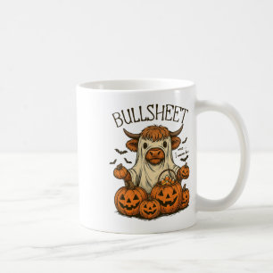 Moo... I Mean Boo Bullsheet Cow Ghost Halloween 1  Coffee Mug