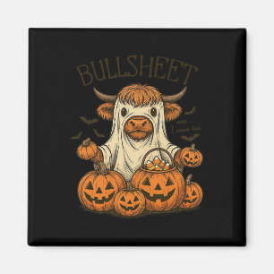 Moo... I Mean Boo Bullsheet Cow Ghost Halloween 1 Magnet