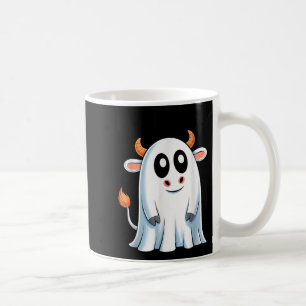 Moo I Mean Boo Funny Highland Cow Ghost Halloween Coffee Mug