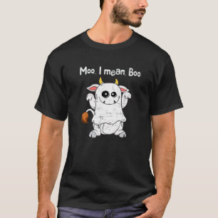 Moo I Mean Boo Ghost Cow, Ghost Cow Halloween T-Shirt