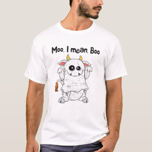 Moo I Mean Boo Ghost Cow, Ghost Cow Halloween T-Shirt