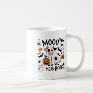 Moo I Mean Boo Spooky Cow Halloween Spooky Heifer Coffee Mug