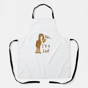 Moo I'm A Goat Giraffe Farm Animal Apron