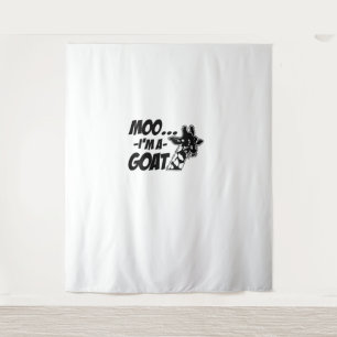 Moo... I'm A Goat Wildlife Zoogoer Funny Giraffe Z Tapestry