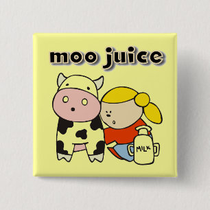 Moo Juice Tshirts and Gifts 15 Cm Square Badge