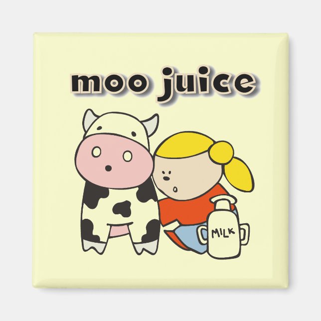 Moo Juice Tshirts and Gifts Magnet (Front)