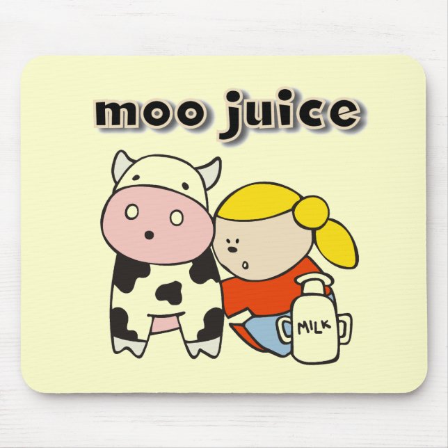 Moo Juice Tshirts and Gifts Mouse Pad (Front)