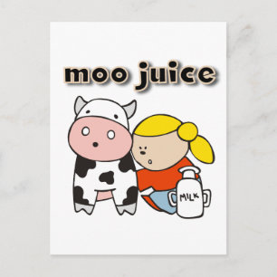Moo Juice Tshirts and Gifts Postcard