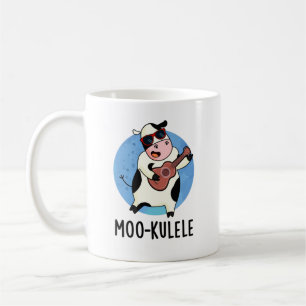 Moo-kulele Funny Ukulele Cow Pun  Coffee Mug