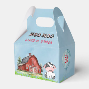 Moo Moo Name Is Two Boy Birthday Party Favour Box