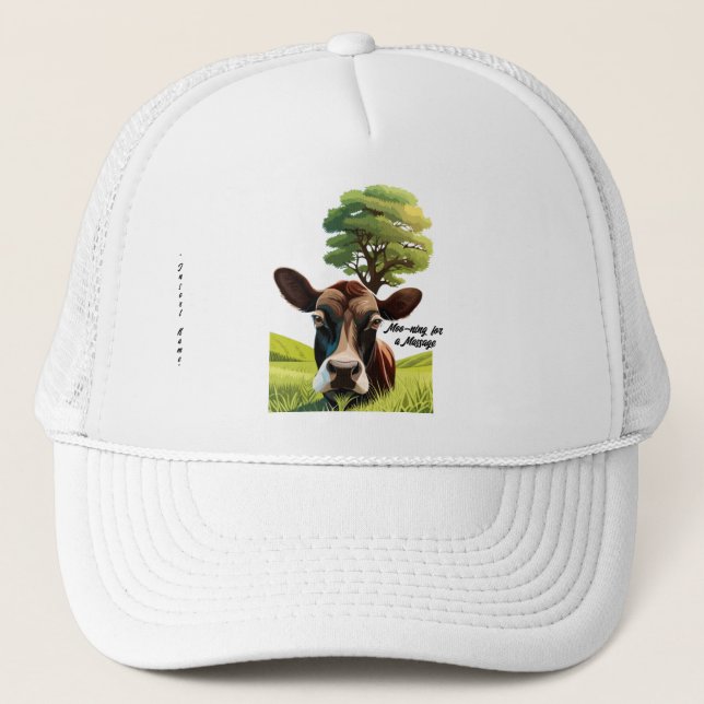 Moo-ning for a Massage Trucker Hat (Front)