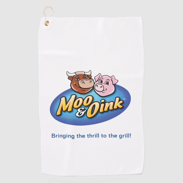 Moo & Oink Golf Towel (Front)