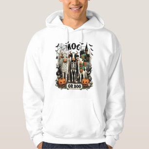Moo or Boo Halloween Cow Hoodie