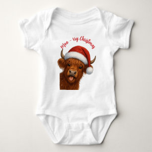 Moo-rry ChristmasT-Shirt Baby Bodysuit
