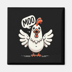 Moo Says The Chicken - Comical Cow-chicken Fusion Magnet