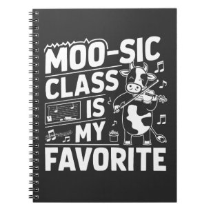 Moo-sic Class is my Favourite Funny Moo Cow School Notebook