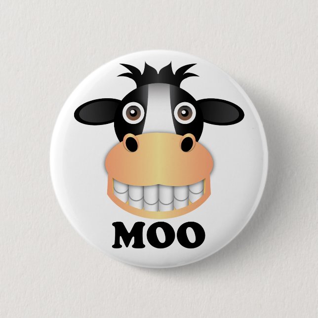 Moo - Standard, 2¼ Inch Round Button 6 Cm Round Badge (Front)