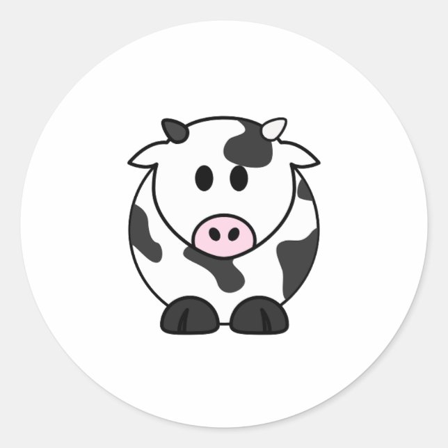 Moo Sticker – Kawaii Cow Vinyl (Front)