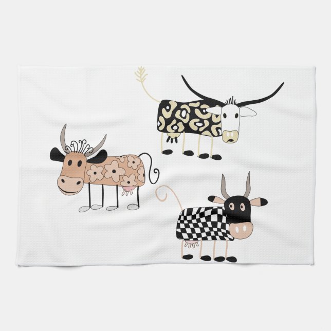 Moo Tea Towel (Horizontal)