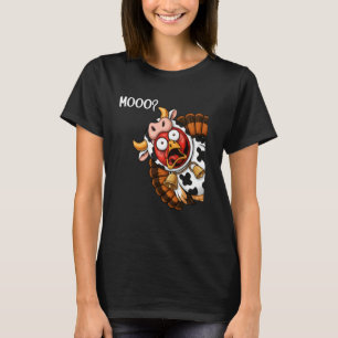 Moo Turkey Cow Costume Thanksgiving Men Women T-Shirt