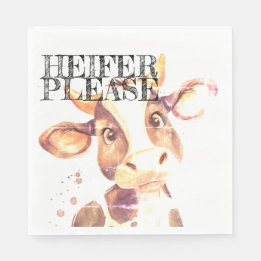 Moo-ve Over Boring Napkins: Heifer Please Napkin