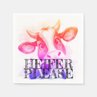 Moo-ve Over Boring Napkins: Heifer Please Napkin