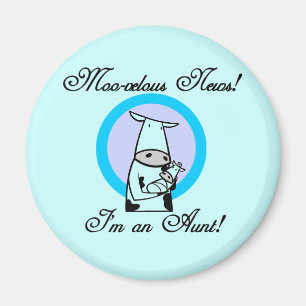 Moo-velous New Aunt Tshirts and Gifts Magnet