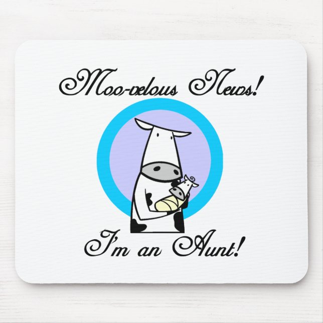 Moo-velous New Aunt Tshirts and Gifts Mouse Pad (Front)
