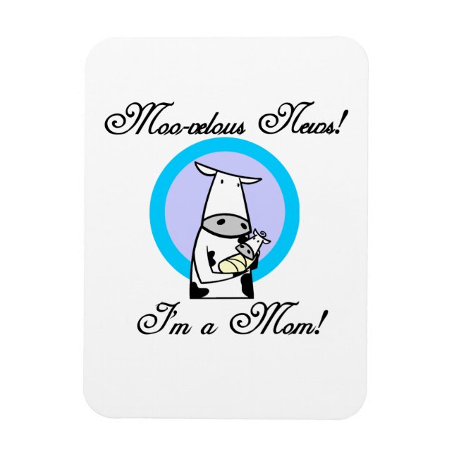 Moo-velous New Mum Gifts Magnet (Vertical)