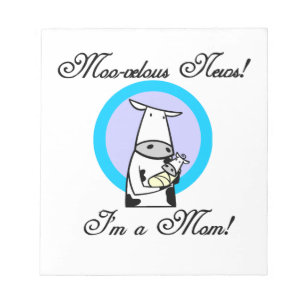 Moo-velous New Mum Gifts Notepad