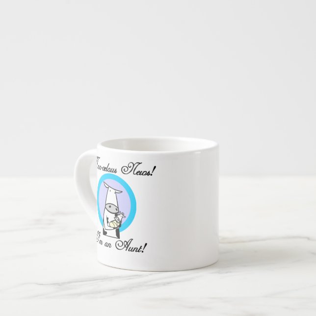 Moo-velous News I'm an Aunt T-shirts and Gifts Espresso Cup (Front Left)