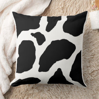 Moo-ving and Grooving: Cow Print Throw Pillow