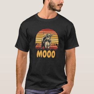 Moo Vintage Cow Vintage Cow Farmer Farm Animal T-Shirt
