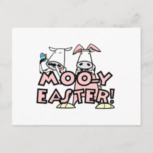 Moo-y Easter T-shirts and Gifts Holiday Postcard