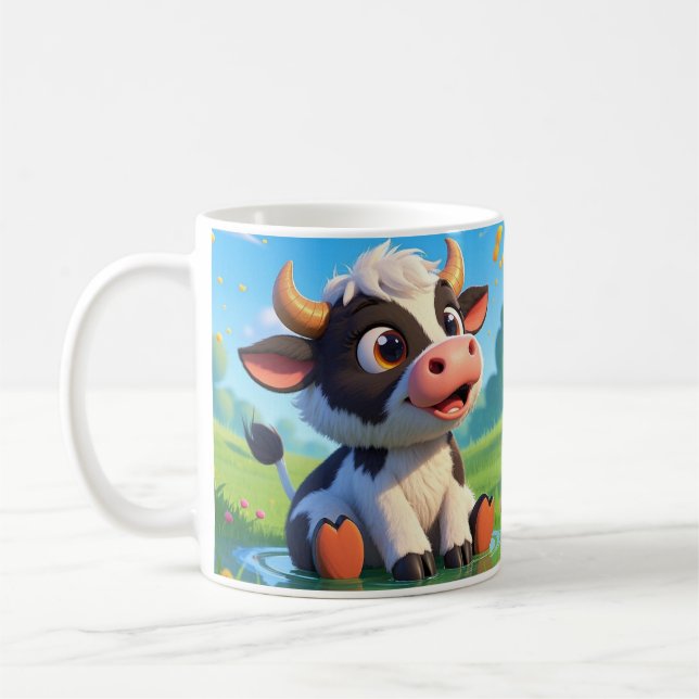 Moochii the Cutest Cow Coffee Mug (Left)