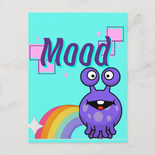 mood , alien rainbow  postcard