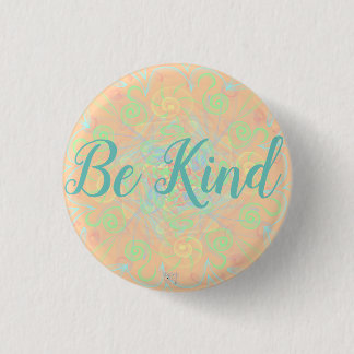 Mood Badges- 'Be Kind' Folk-Art/ Mental Health 3 Cm Round Badge