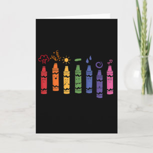 Mood Colour Crayons Teacher  Card
