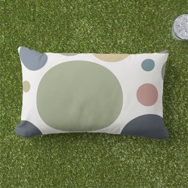 Mood Cool Polka-Dots Lumbar Cushion (Grass)