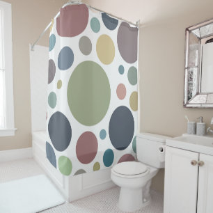 Mood Cool Polka-Dots Shower Curtain